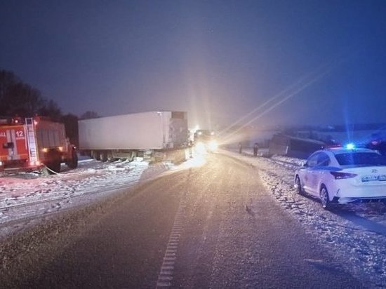 Под Новосибирском столкнулись фура и пассажирский автобус