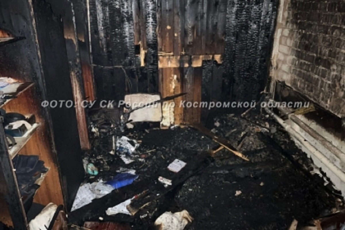 При пожаре на улице Октябрьской погиб пожилой костромич