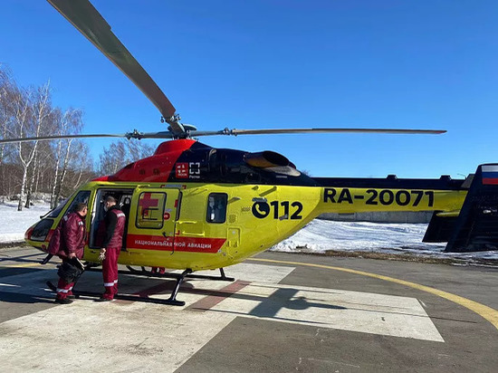 5-месячного ребёнка вертолётом санитарной авиации доставили из Москвы в Тулу
