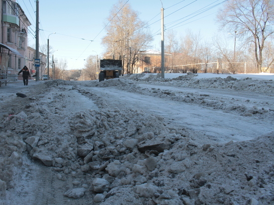 Из-за льда, сковавшего рельсы, престали ходить трамваи в северный микрорайон города