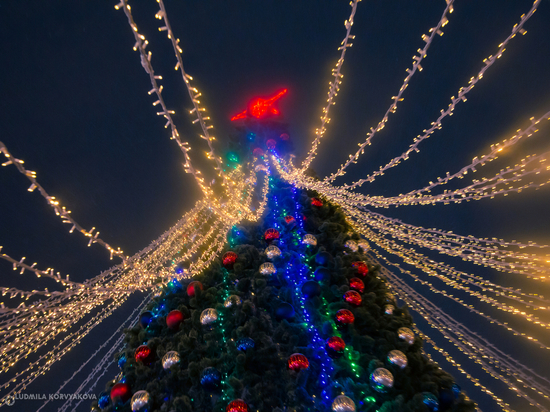 В Петрозаводске разбирают главную новогоднюю елку