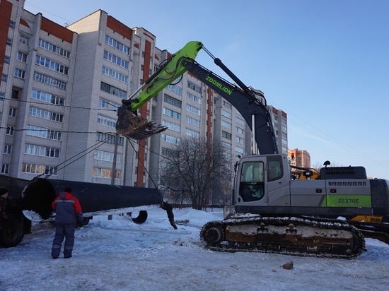 Реконструкция самотечного коллектора на Козьмодемьянском тракте в Йошкар-Оле завершена на 70%