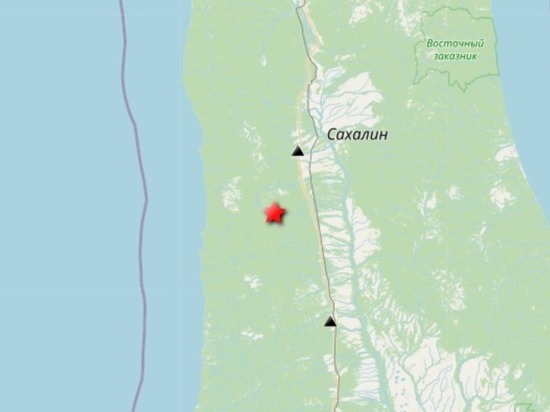 Землетрясение магнитудой 4,5 произошло в центральной части Сахалина