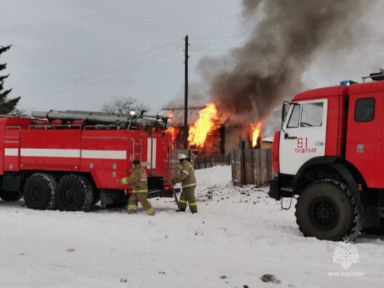 В Хакасии за сутки в пожарах был уничтожен дом и частная кочегарка