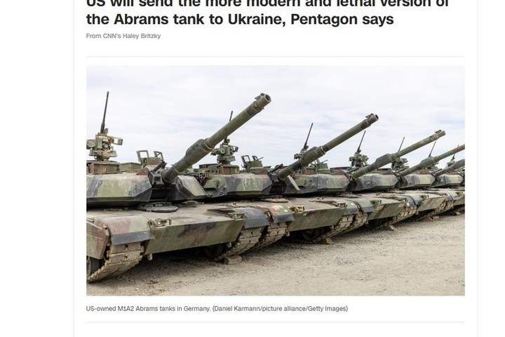 Pentagon: US will send Ukraine a more modern and deadly version of the Abrams tank