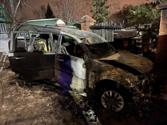 Красноярские следователи устанавливают причину смерти сгоревшего в машине мужчины