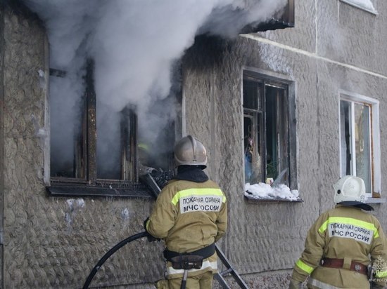 Микроволновая печь и кухонный гарнитур горели в квартире на Сахалине