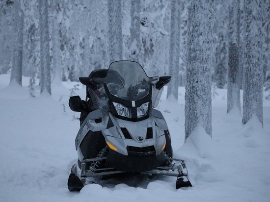 Под Красноярском спасли замерзающего мужчину на снегоходе в лесу