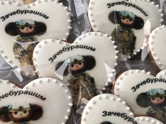 Белгородка испекла для российских военнослужащих пряники с Чебурашкой
