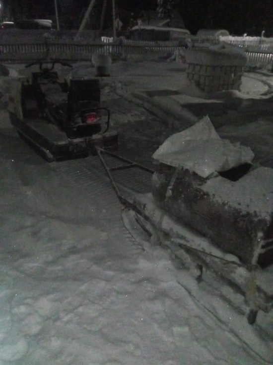В Овгорте снегоход врезался в ограждение: водитель попал в больницу
