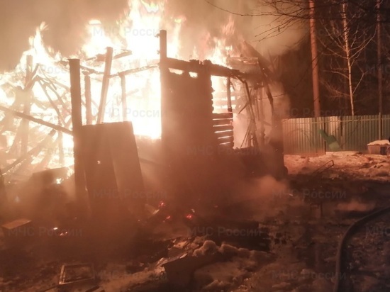 Несколько человек пострадали на пожаре дачного дома в Калужской области