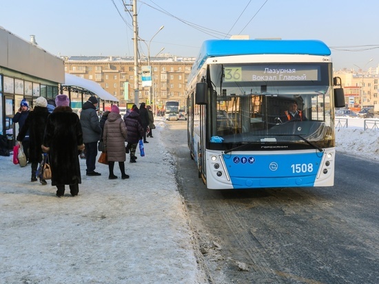 Новые троллейбусы ходят по маршруту № 36 "Лазурная — Новосибирск Главный"