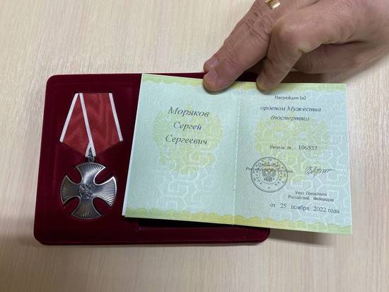 В Мончегорске мать погибшего в СВО бойца получила орден Мужества