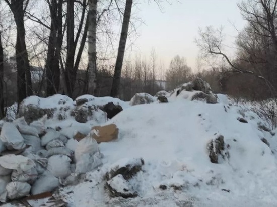 Гигантскую свалку обнаружили в Барнауле на берегах Ковша