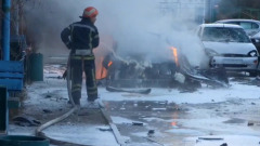 Опубликовано видео с места взрыва машины в Энергодаре