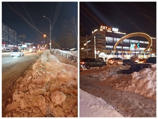 Новосибирцы пожаловались на утопающую в снегу улицу Бориса Богаткова