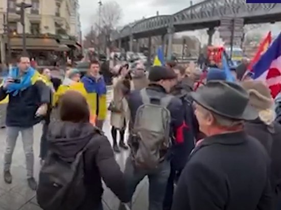 Украинцы попыталась сорвать митинг в Париже в память защитников Сталинграда