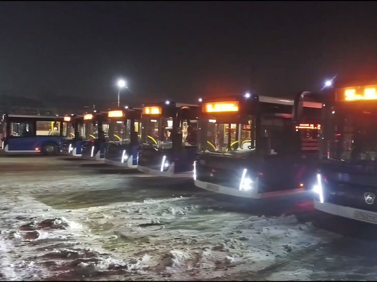 В Красноярске на линию вышли 56 новых современных автобусов
