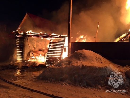 Крупный пожар двух домов произошел в Шекснинском районе