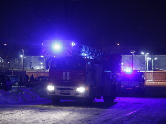 Новгородские спасатели за ночь выезжали на пожар три раза