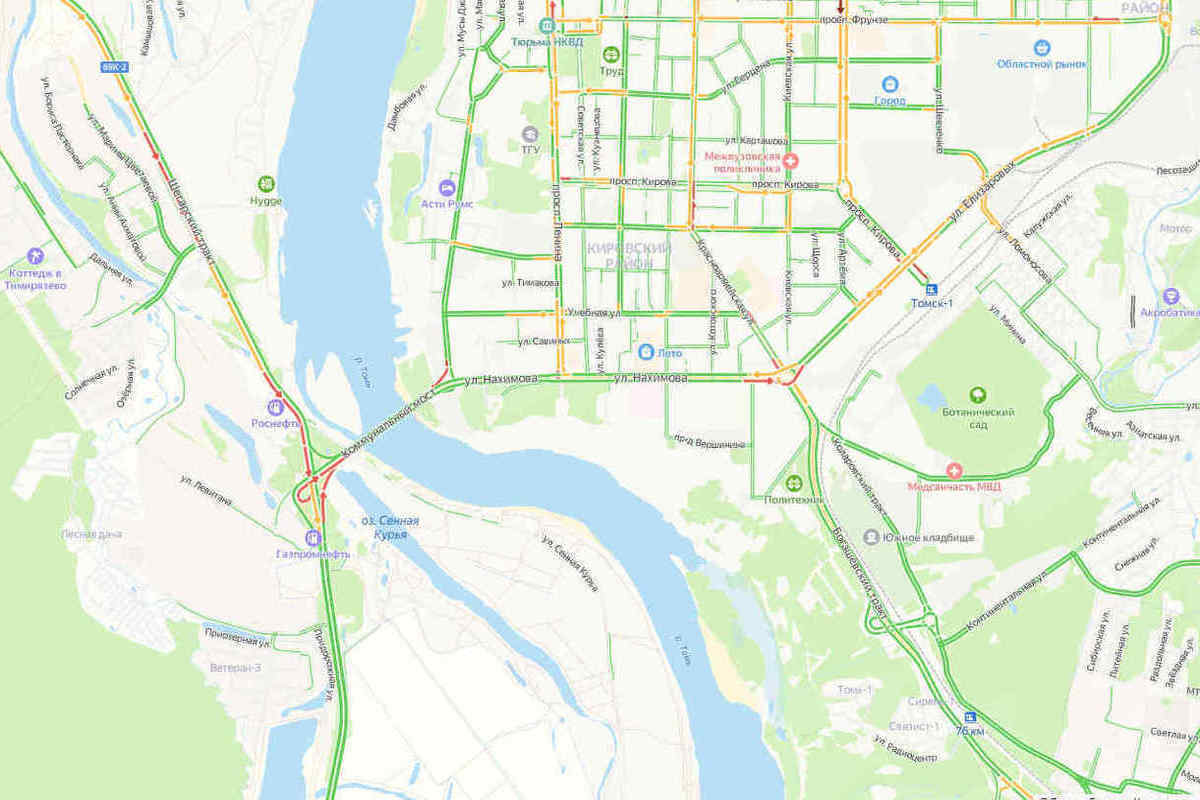 Пробки томск сейчас онлайн карта смотреть онлайн бесплатно