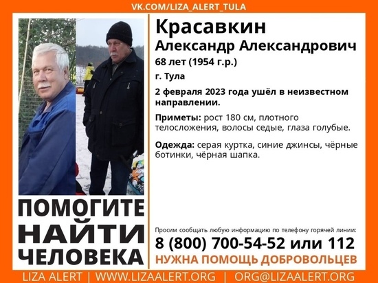 В Тульской области продолжаются поиски 68-летнего мужчины