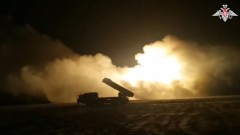 Опубликованы кадры боевой работы РСЗО "Торнадо-С": ночная съемка 