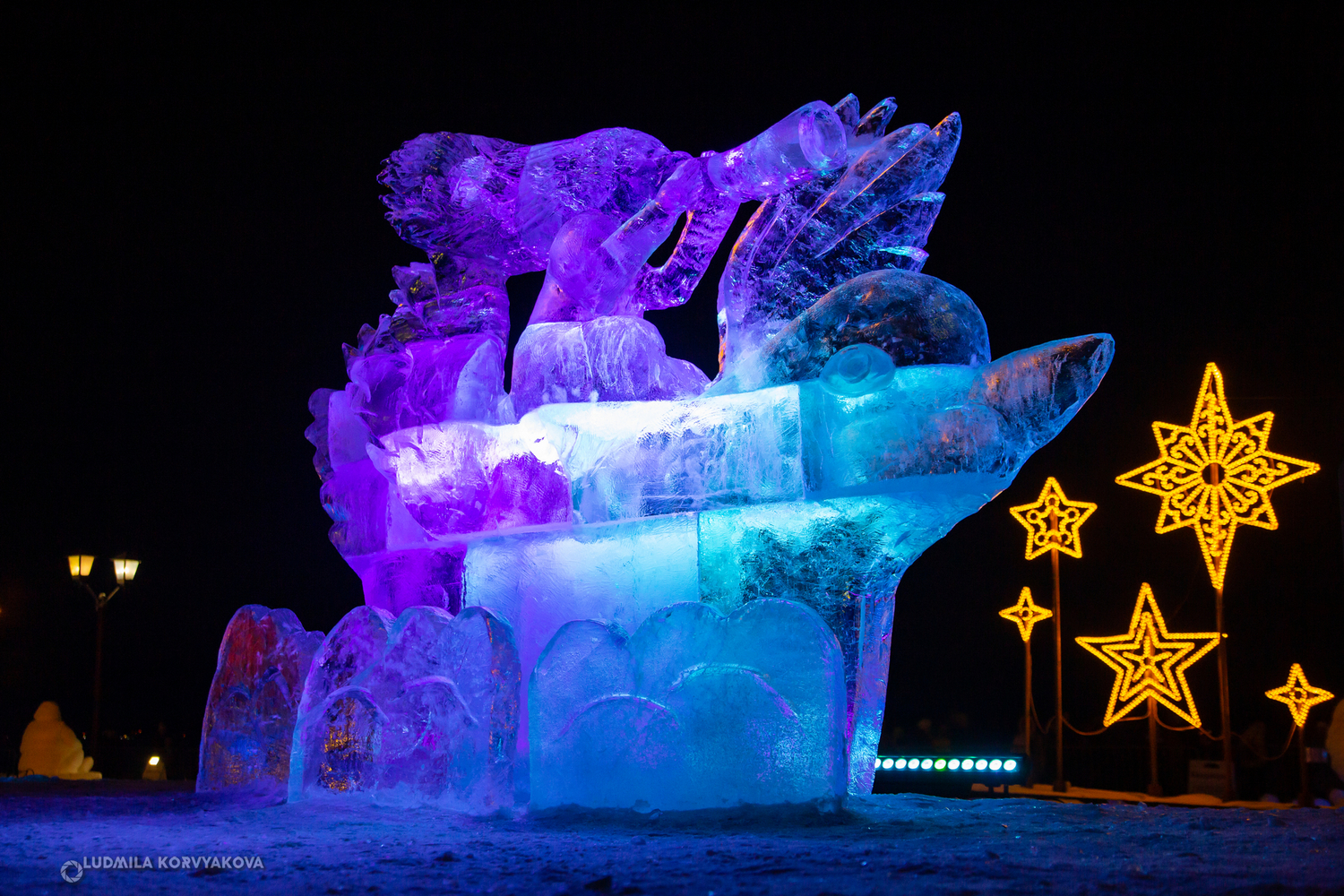 Шедевры изо льда впечатлили зрителей фестиваля «Гиперборея-2023» в Петрозаводске