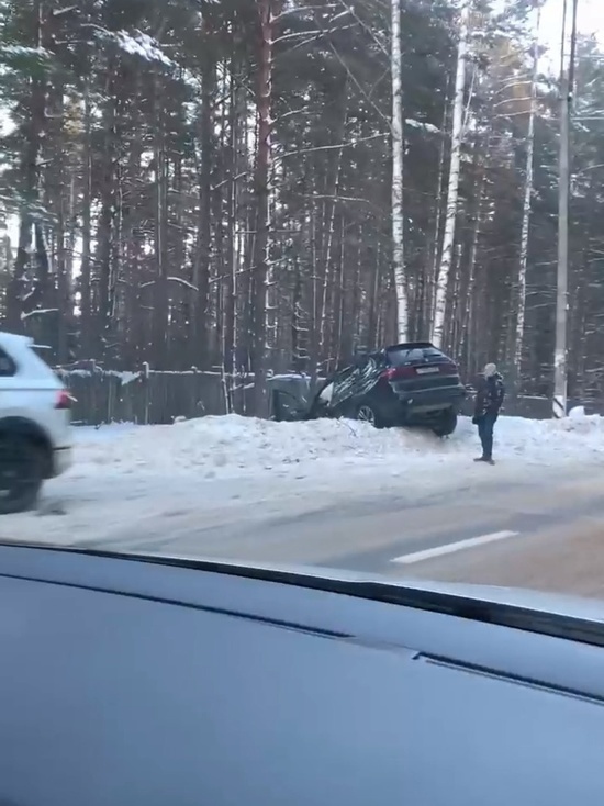 На шоссе в Твери BMW влетела в дерево