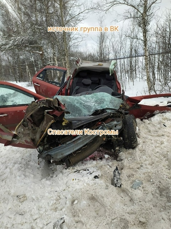 Восемь человек получили тяжелые травмы при столкновении двух иномарок на трассе Кострома-Волгореченск