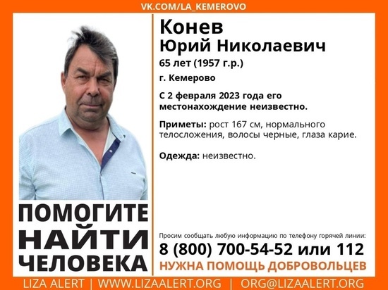 Почти полмесяца в Кемерове не могут найти пропавшего без вести пенсионера