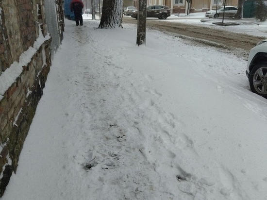 Ростовчане массово жалуются на неубранные от снега тротуары