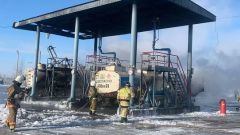 Видео тушения взорвавшейся топливной станции в Казахстане: есть жертвы
