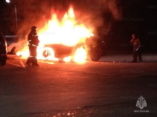В городе Кинешма Ивановской области загорелся очередной автомобиль