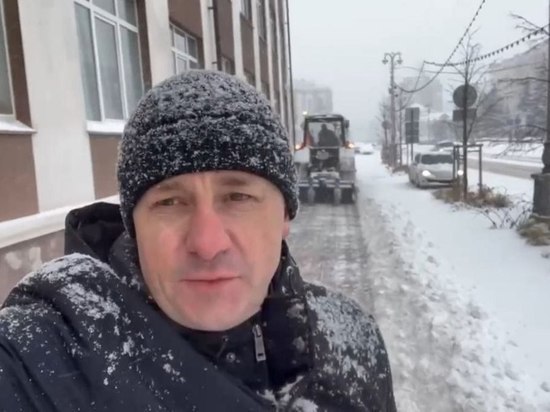  На очистку снега в Белгороде вышли 800 человек и 80 единиц техники