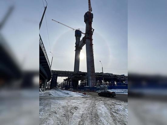 Жители Новосибирска запечатлели в небе солнечное гало