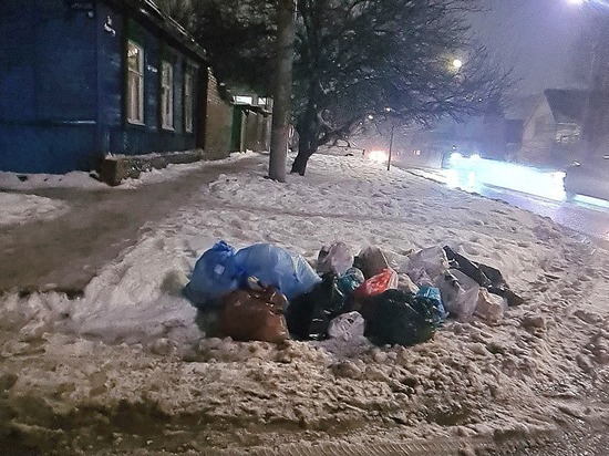 Жители Октябрьского района Ростова пожаловались на гору мусора на улице