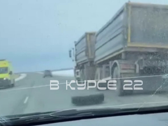 На трассе Барнаул – Бийск у грузовика оторвались колеса и отлетели в «скорую»