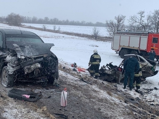 На трассе в Волгоградской области в массовом ДТП погибла женщина-водитель