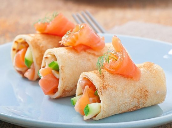Для искушенных: блины с морепродуктами