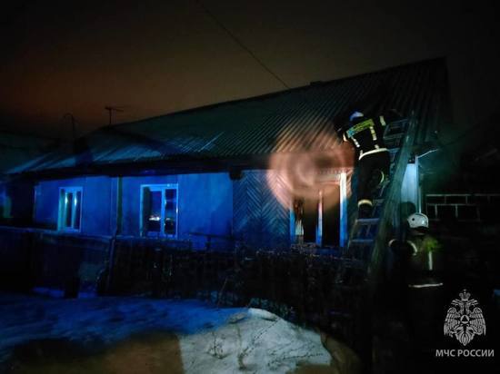В Барнауле спасли пожилую женщину из горящего дома