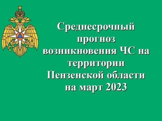 В Пензе МЧС спрогнозировал возникновение ЧС в марте