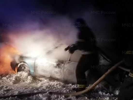 В Калужской области ночью сгорел автомобиль