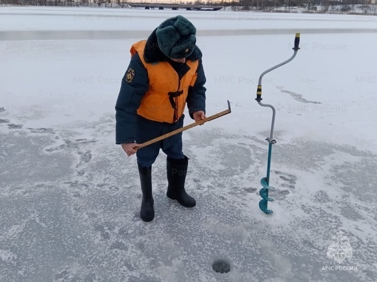 Появились данные по толщине льда на водоемах Тверской области