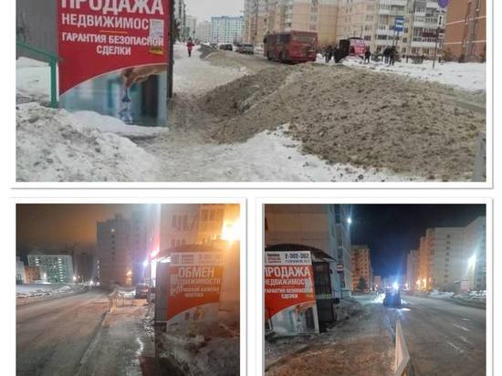В Новосибирске после вмешательства прокуратуры почистили остановку