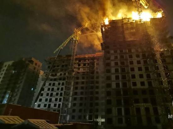 В Иркутске горела строящаяся 16-этажка