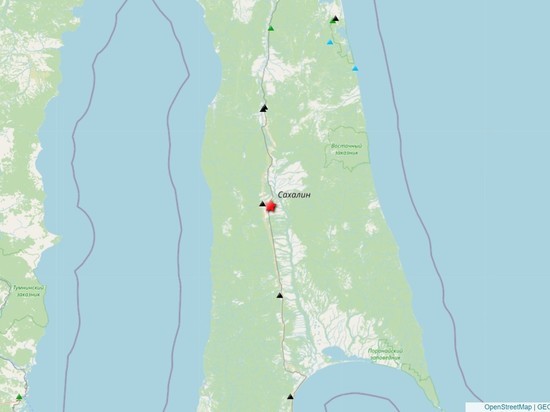 Землетрясение магнитудой 3,3 произошло ночью в центральной части Сахалина
