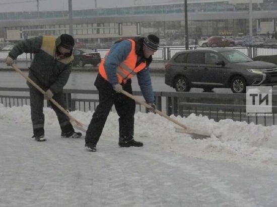Челнинские студенты и школьники помогли очистить улицы города от снега