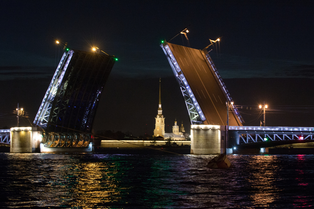 развод мостов с теплохода