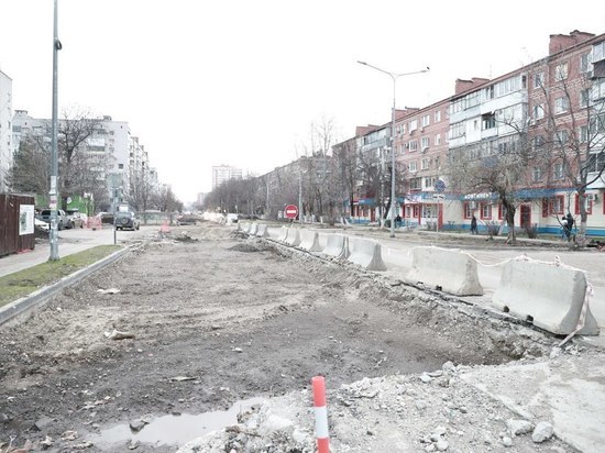 Реконструкция улицы Зиповской в Краснодаре завершена почти на четверть